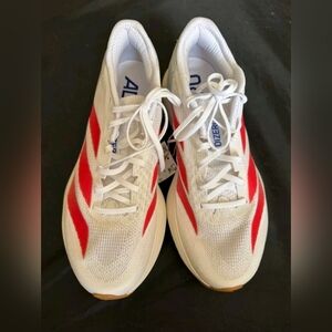 Adidas Adizero Sl2 White and Red Running Shoes Sz 8